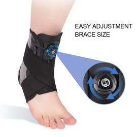 Medical Grade O-fit Ankle Splint Brace with Turn Dial Closure System (Medium/Large)