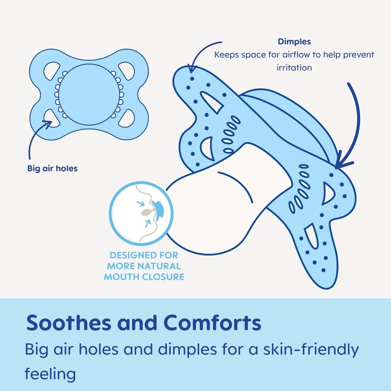 MAM Original Matte Baby Pacifiers, Binky for Boys 0-6 Months,