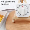 White Timer Clock Square 60-Minute Mechanical Kitchen Timer Wind up