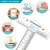 OTCRAFT 6 Inches/15cm Acrylic Clear T-Square Ruler, inches and metric,