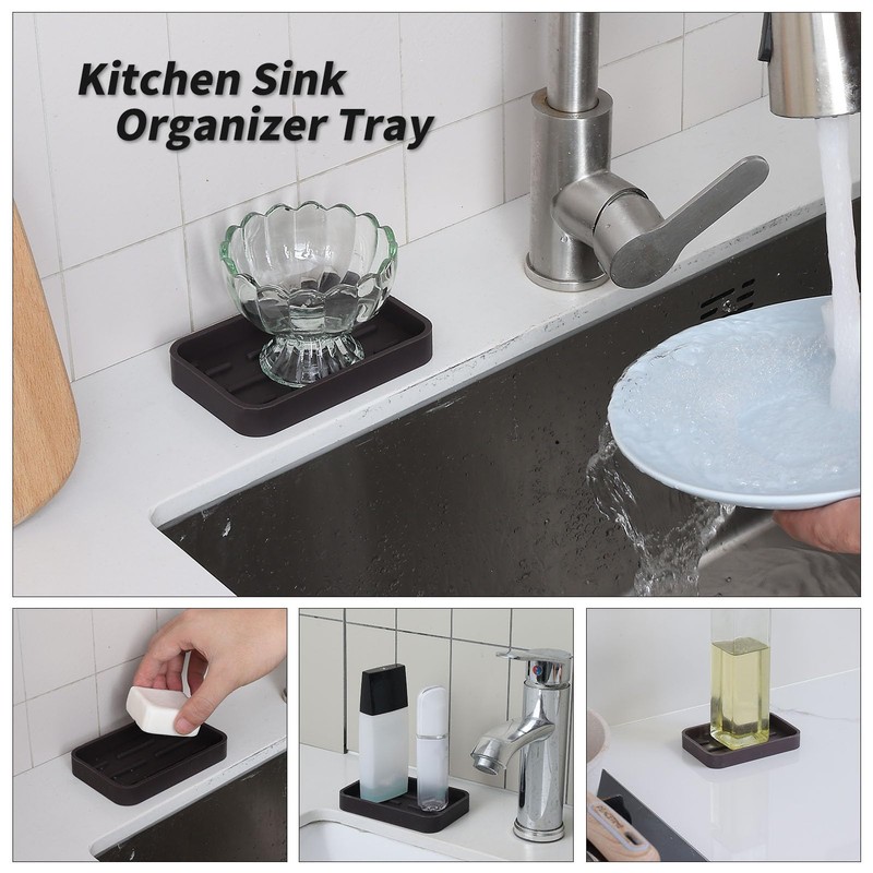 MicoYang Silicone Kitchen Sink Organizer Tray for Multiple Usage,Easy Clean