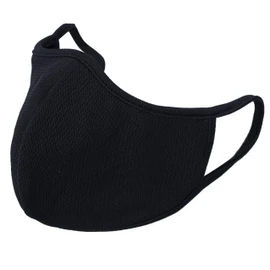 School Face Covering | 2-Layer | Washable | Reusable | Breathable | Dust Filtration | Splash Resistant | Ideal for all outdoor activities such as Cycling & Running | 3-pack, Nametag (Black, Large)