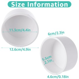 3PCS 4 Inch PVC Cap PVC Pipe End Cap Fitting Schedule 40 Furniture Grade PVC Pipe End Cap Plug Adapter White PVC Pipe End Cap Plug for Build PVC Furniture DIY Garden Shelf