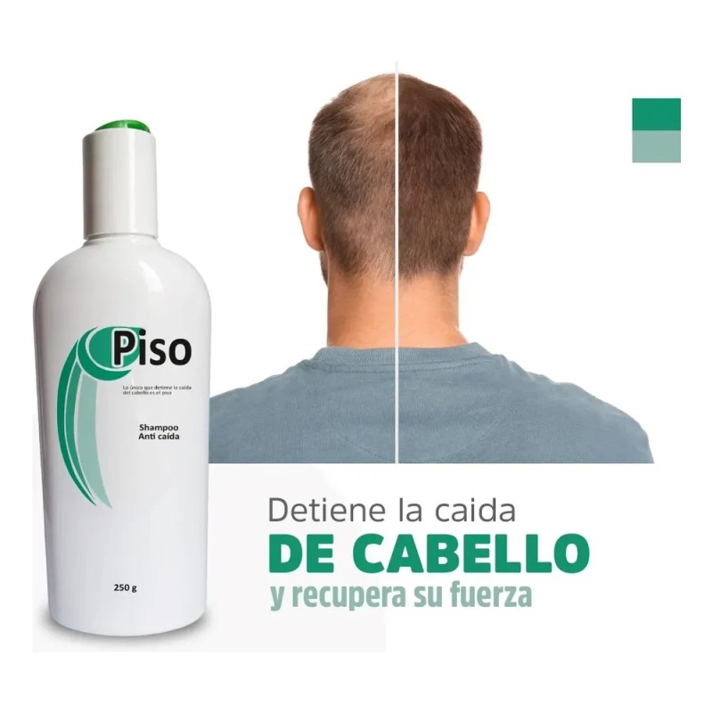 Shampoo Piso Anti Caída, Crecimiento Cabello, 100% Natural