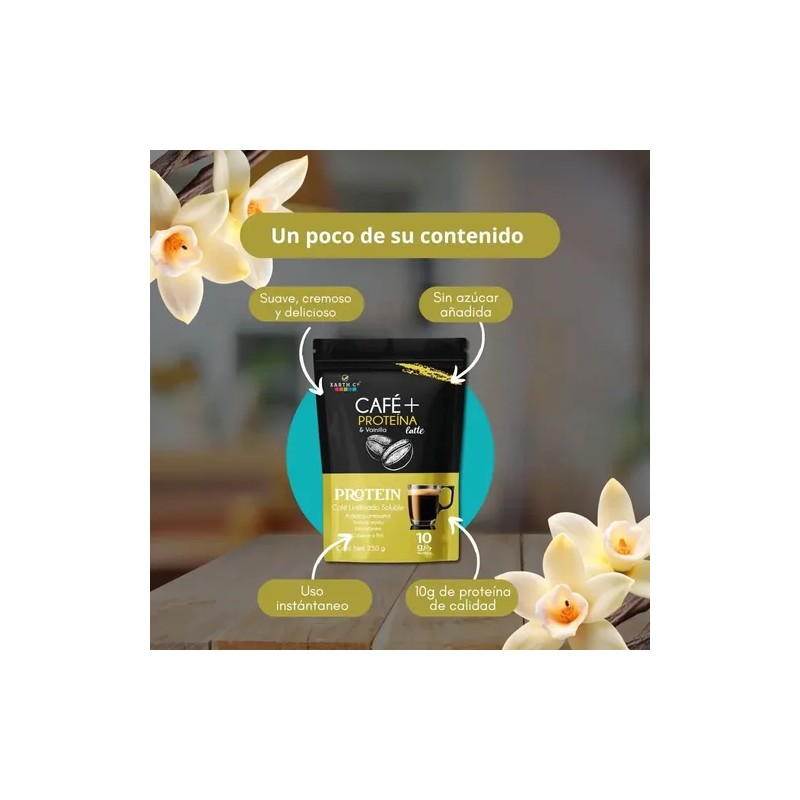 Café Con Proteína Vainilla En Polvo Earth Co (10 G