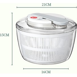 Empire Accessories Salad Spinner with Colander and Draining System, 6.6 Quart Bowl, Green