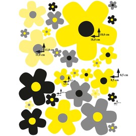 GamesMonkey Autoaufkleber Blumen G?nseblmchen Prilblumen Tuning - 27/54/108 Stck - Lustige Karosserie Motorrad Fahrradhelm Glasaufkleber (Large, 54 Stcke, Farbe 009)