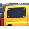 Samunshi® Biohazard Sticker Set Biohazard Sticker 4 Stickers 4 x
