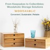 Set of 3 Bamboo Organizer Desktop Drawers - 1, 2,