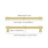 Asidrama 10 Pack 7 Inch(177mm) Brushed Gold Cabinet Pulls Knurled
