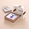 COAI Unisex Ball Pendant Made of Gemstones Adjustable Necklace, amethyst