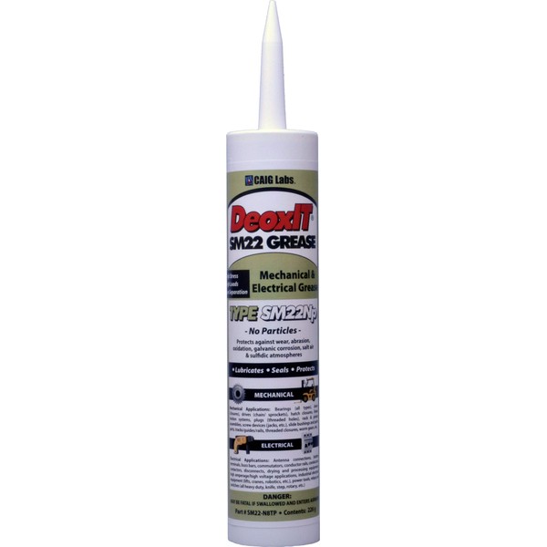 CAIG Labs, DeoxIT SM22-N8TP, Lithium Grease, No Particles, 226g Cartidge