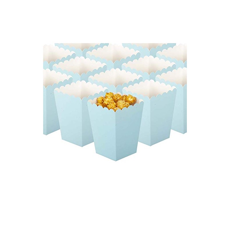 GAKA FAVOR Light Blue Popcorn Boxes Mini Paper Popcorn Containers