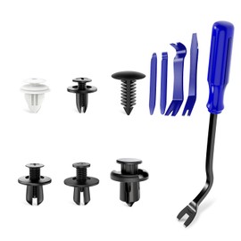 GOOACC 125PCS Car Bumper Push Retainer Clips Nylon Fasteners Rivet Kit 6mm 7.6mm 8mm 8.8mm 10mm Door Trim Panel Clips 5PC Fastener Remover