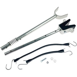 LLANNDER Adjustable Boat Transom Saver with Shock Absorbing Composite Head, Heavy-Duty Aluminum for Outboard Motors Under 150HP, Roller Mount - 20" to 29"