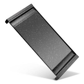 Upgraded WB31X24738 Griddle Replacement for GE Appliance Stove Cooktop, Nitriding Process Marble Style Non-stick Coating, 19.5"×9" Extra-Large Integrated Griddle Plate for GE Gas Stove Top Center