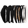 Brown Headbands for Women Girls Non Slip Floral Padded Hairbands