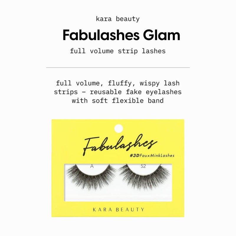KARA BEAUTY Fabulashes Glam 3D Faux Mink Strip Lashes –