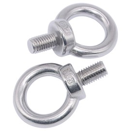 12PCS Ring Lifting Eye Bolts Male Threaded Nut Fastener 304 Stainless Steel,Pack-of-12, M5