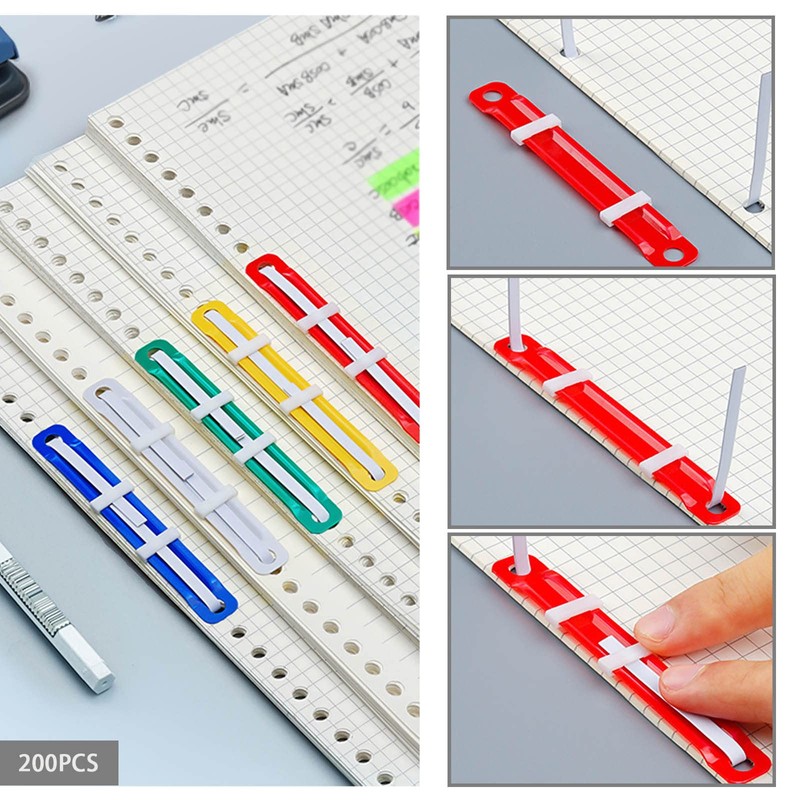 eMagTech 200Pcs Document Paper Fasteners Filing Strip Fastener Filing Clip