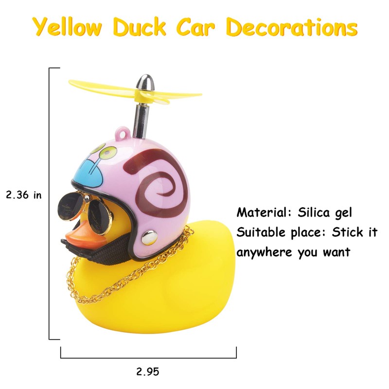 wonuu Rubber Duck Car Decorations Cute Yellow Duck Car Dashboard