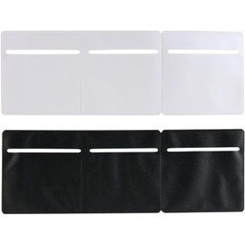 SHYSBV Tax Disc Holder,2PCS 3 in 1 Disc Holder,Tax Insurance NCT PVC Holder,Car Permit Holder Windscreen for Parking Permits Road Tax and Insurance Documents,Suitable for Car Van Truck（White/Black）