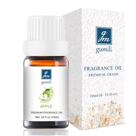 GM Gumili Apple Fragrance Oil 10ml - Sweet Crisp Apple Scented Oil for Diffuser, Home Fragrance, Candle Making, Soap, Bath Bombs, Perfume, Long-Lasting Aroma