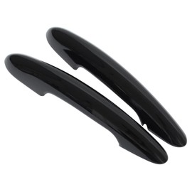 Door Handles Cover Caps Trim Door Handle Cover Exterior Door Handle Trim Exterior Door Handle Cover Sticker Exterior Door Handles Protection Shell Without Hole Black Left and Right for F56 F57 Cabrio