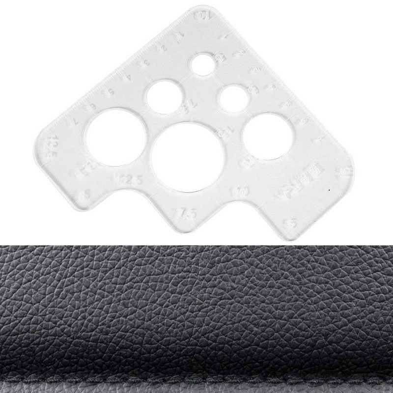 Acrylic Circle Template for Leather DIY, Round Corner Stitching Leather