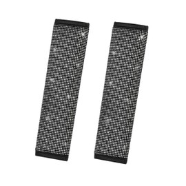 ZIMISI 2PCS Bling Car Seat Belt Covers, Crystal Rhinestone Seatbelt Shoulder Pad for Women Girl, Diamonds Glitter Seat Belt Cushion, Universal Auto Interior Accessory for Car Truck SUV (White)