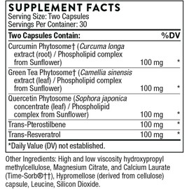 Thorne Research - PolyResveratrol-SR - Trans-Resveratrol Supplement for Healthy Aging - 60 Capsules