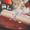 BEAVOING Pack of 12 Napkin Rings Alloy Hollow Out Flower
