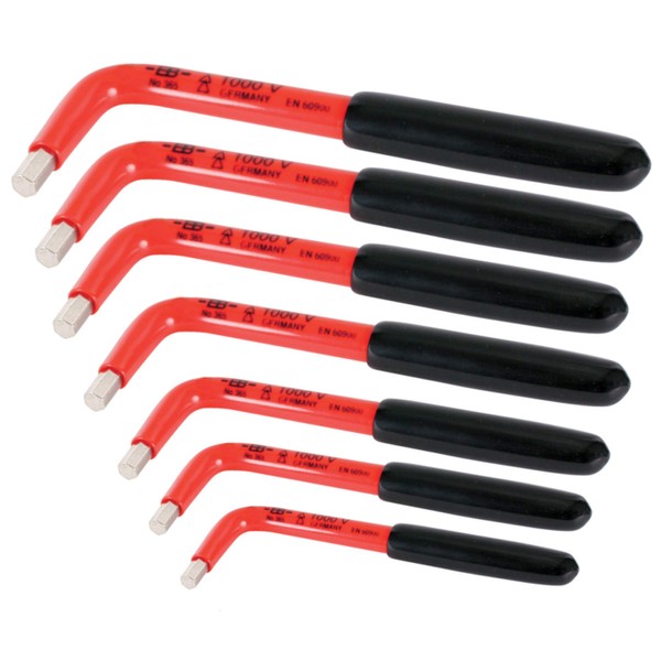 Wiha 13691 Hex L-Keys, Insulated Metric, 7 Piece