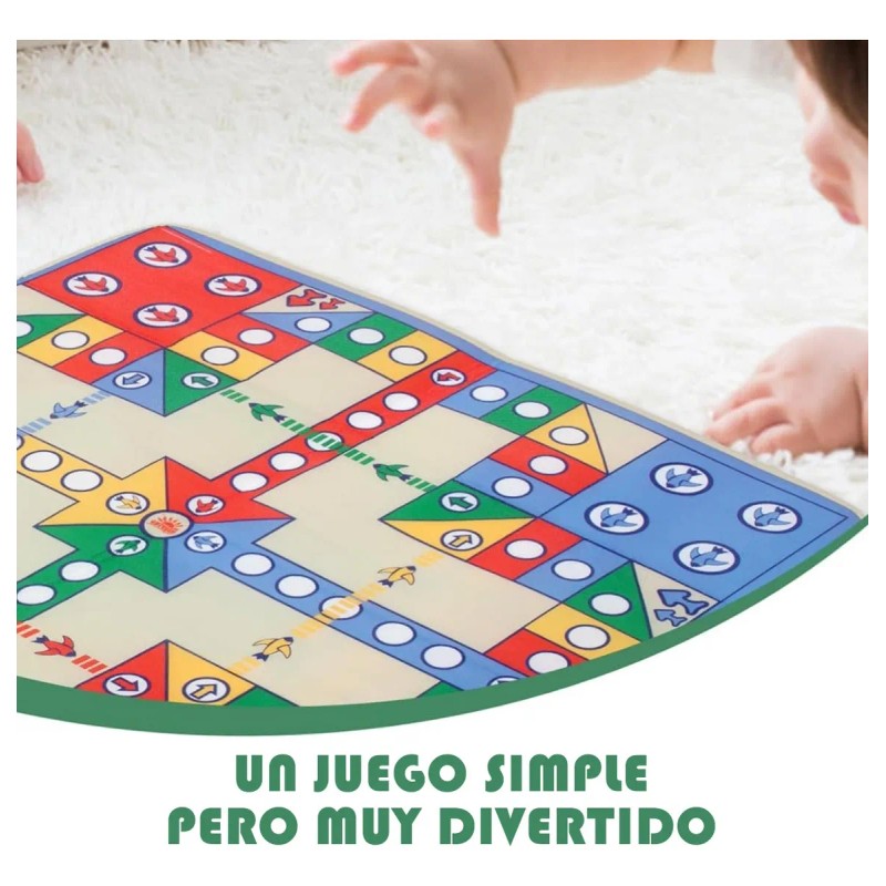 Tapete De Juego Para Niños Con Ludo 90x90cm, Tapete Bebe