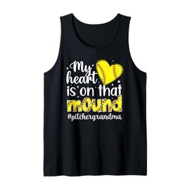 Proud Softball Pitcher Grandma Softball Pitcher Grandmother Tank Top