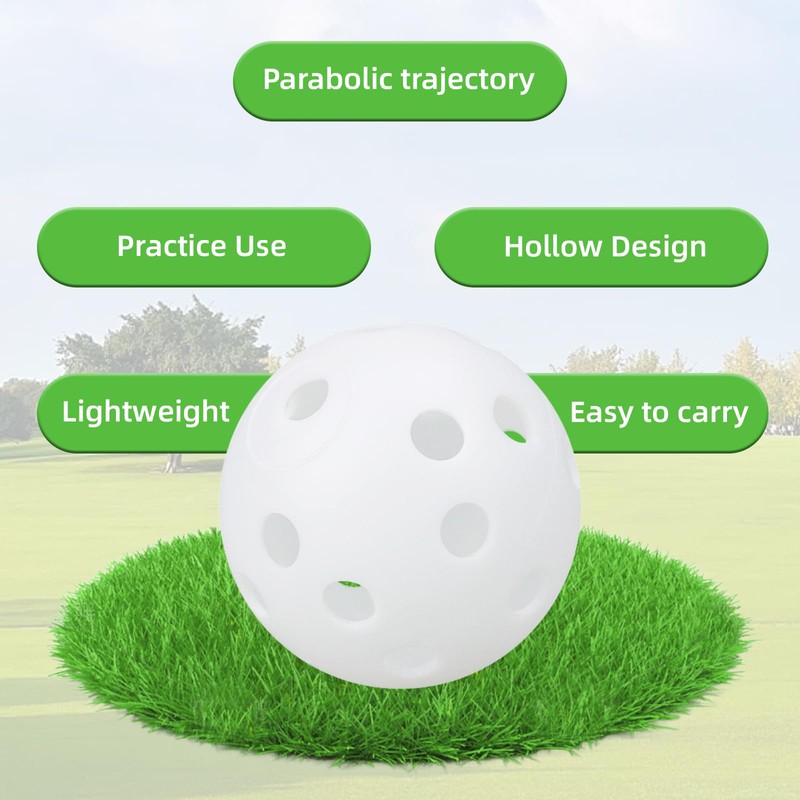 28 Pcs Practice Golf Balls, 42mm Plastic Golf Balls With
