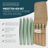 KLINGENHELD® Precise Tweezers Set with Hand-Cut Tips - Perfect for