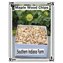 Southern Indiana Wood Chips (6 lbs) Sugar Maple Wood Chips - (540 cu in) BBQ Smoking Grilling Cooking Smoker