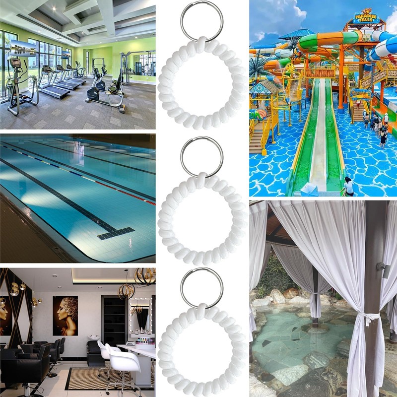 TENOC Spiral Coil Keychain 3 Pcs, Anti-lost Key Chain Holder