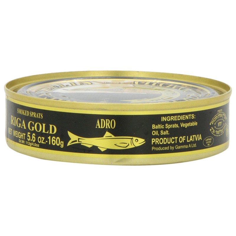 Adro Riga Smoked Sprats, 5.6-Ounce (Pack of 12)