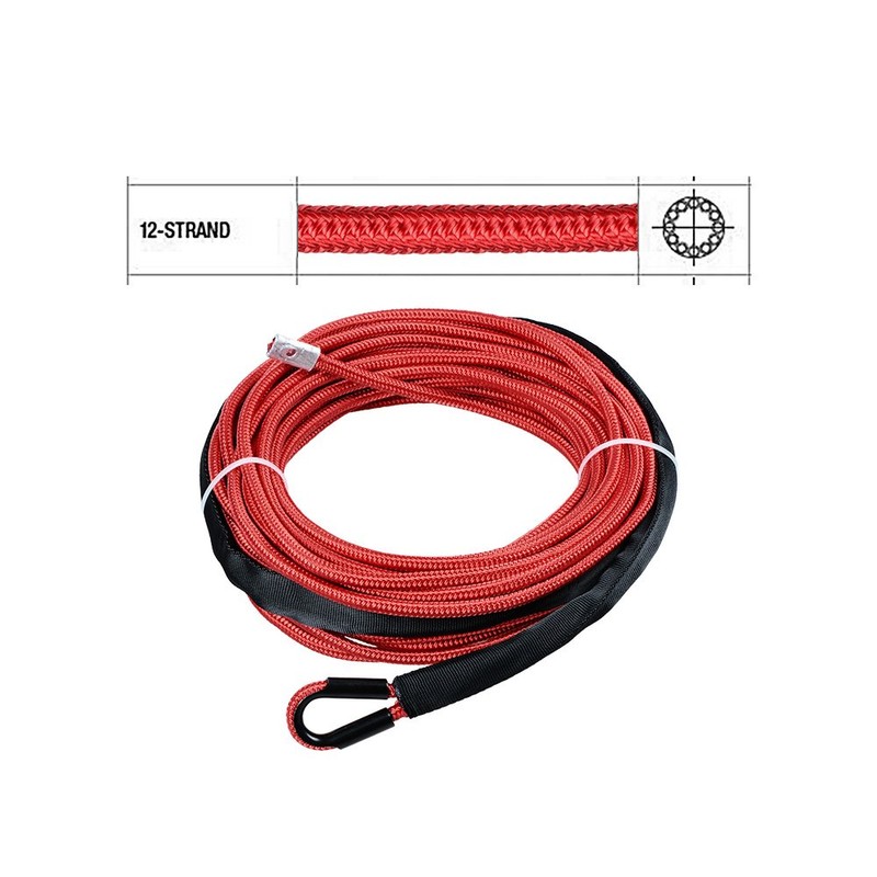 Red Kit 50' x 1/4" 7000 LB Synthetic Nylon Winch