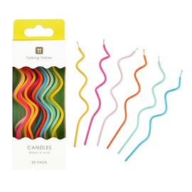 Talking Tables 20 candele compleanno intrecciate arcobaleno