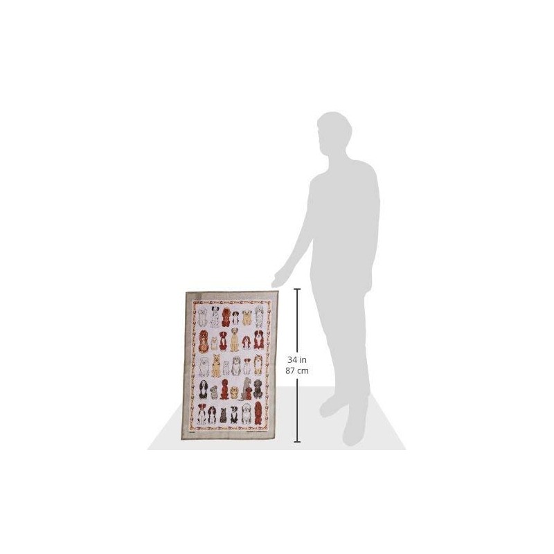 Dogs Arrived Linen Tea Towel