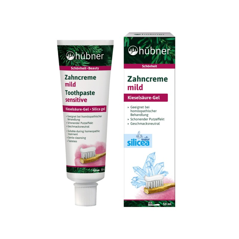 Hübner Silicea Zahnpasta ohne Menthol | Mineralische Reinigung | Homöopathie-geeignet