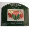 Christmas Holiday Polyester Tablecloth 70" Round with Topper - Holly,