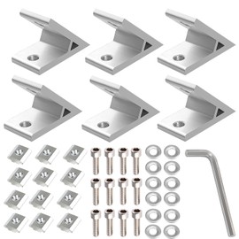 Aluminium Profile Connector 40 x 40 45 Degree Angle Connector Mounting Material Inner Angle Aluminium Profile Angle Connector for Strut Profile, 3D Printer, CNC Router, DIY Projects (Pack of 6) (4040