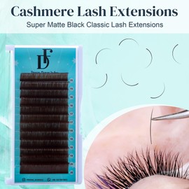Light Brown Lash Extension Volume Eyelashes Extensions 0.05 C 15-20mm Lash Tray Individual lash Extensions Classic Lash Extensions Soft Matte Black Single Lashes for Professional Salon Use