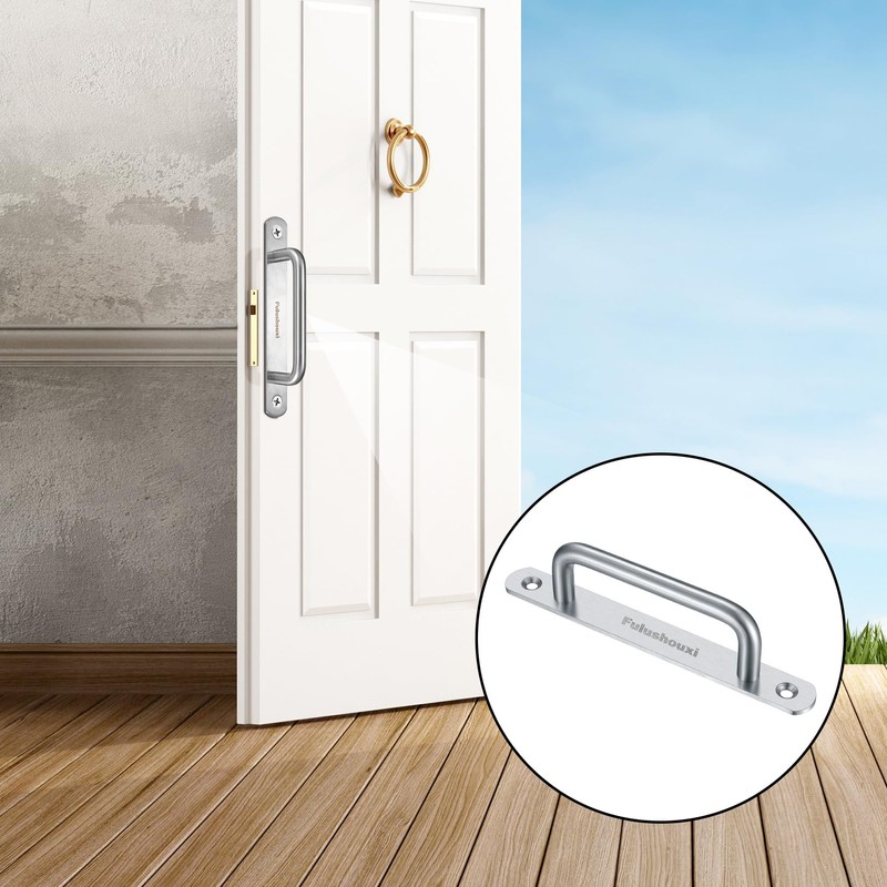 2 Pcs Barn Door Handles, Sliding Door Pull Handles, Stainless
