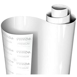 VViViD+ Ultra Gloss Premium Vinyl Car Wrap Film (1.5ft x 5ft, Gloss White)