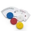 4 Piece Round Card Holders in Red, White, Yellow &